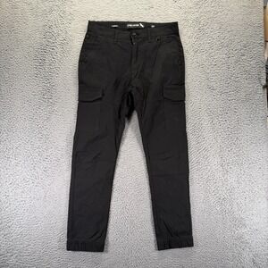 Stone Falcon Pant Men's 30x29 Black Nylon Cargo Jogger Tapered Slim Fit Stretch